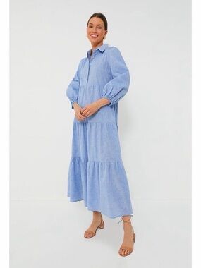 POMANDER PLACE Chambray Mabel Maxi Dress Sz xxl